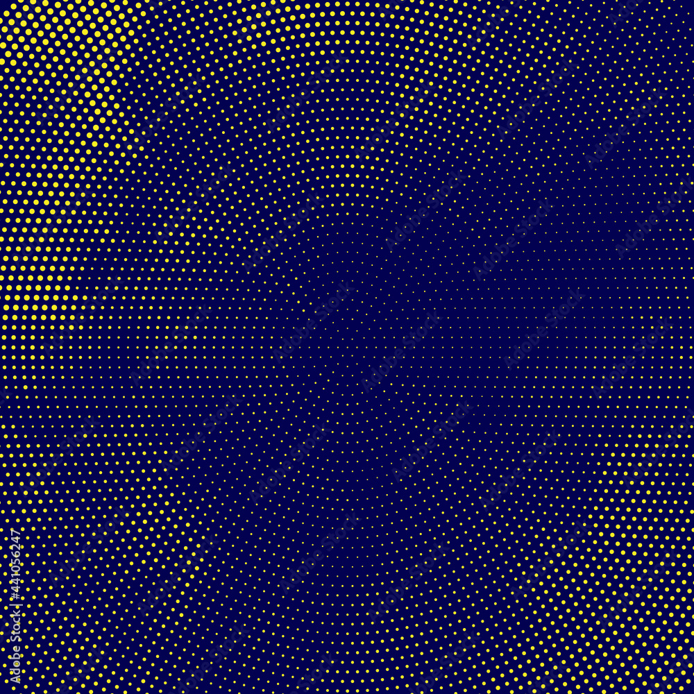 Poster abstract modern background with halftone element and blue neon color