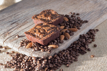 Coffee and almonds Brownie