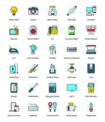 Electronics icons. icons of electric devise. 