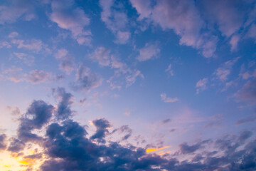 Bluish clouds against the sky.