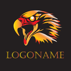 Eagle Head Mascot Sports Team Logo Template Design.