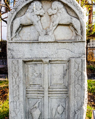 Armenian Tombstone at the Roman Bath open-air museum in Ankara, Turkey