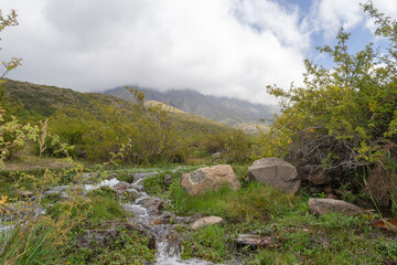 Río en Mendoza en la montaña