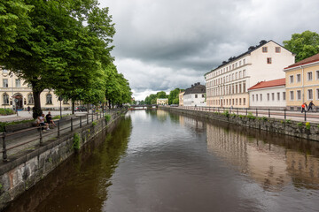 Fototapeta na wymiar Downtown Uppsala, Sweden