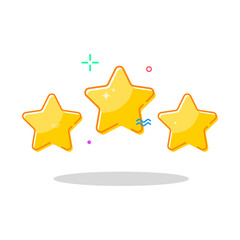 star icon, give rate app pop up button concept illustration flat design vector eps10. modern graphic element for landing page, empty state ui, infographic