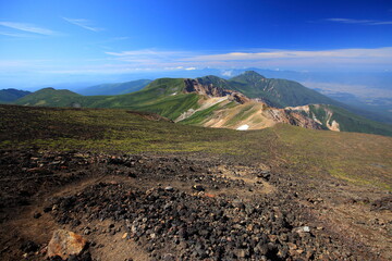 Mt.Tokachi, Mt.Furano 晴天下の十勝岳からふらの岳縦走