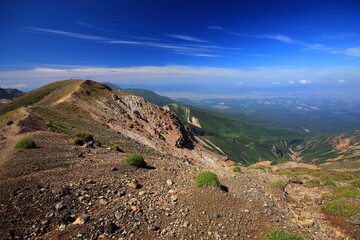 Mt.Tokachi, Mt.Furano 晴天下の十勝岳からふらの岳縦走