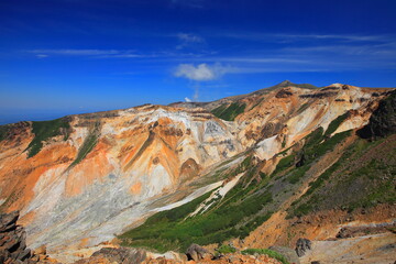 Mt.Tokachi, Mt.Furano 晴天下の十勝岳からふらの岳縦走