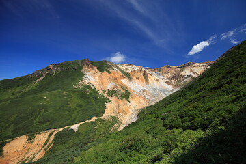 Mt.Tokachi, Mt.Furano 晴天下の十勝岳からふらの岳縦走