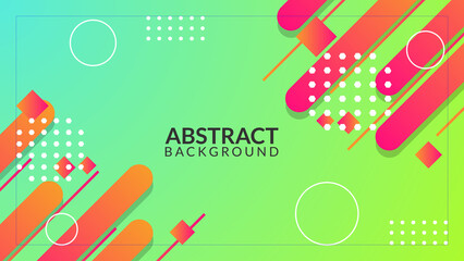 Abstract Geometric Background With Circle And Square Shapes