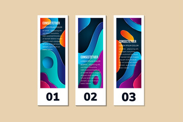 Vertical banner stand template design. Fluid gradient geometric for minimal banners, brochure, flyer, covers ,infographics ,vector abstract geometric background, Abstract trendy liquid background.