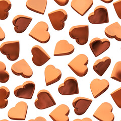 背景イメージ素材　舞い踊るハート　銅　（1）