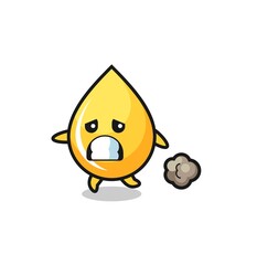 illustration of the honey drop running in fear