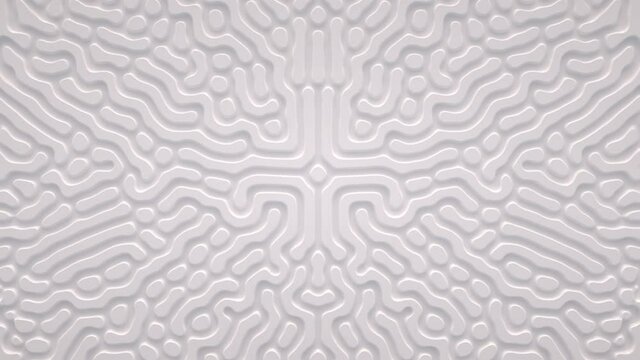 Reaction diffusion organic growing pattern. Cell division science background.