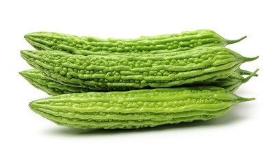 Bitter melon , Bitter gourd on white background