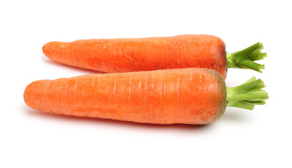Fresh carrot on a white background