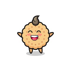 happy baby round biscuits cartoon character