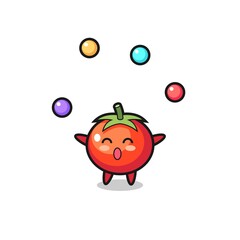 the tomatoes circus cartoon juggling a ball