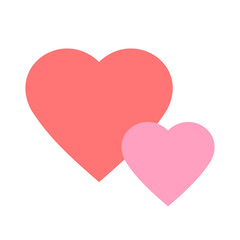 重なったハートのイラストアイコン(パステル)