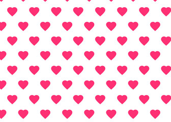 ハートのパターンイラスト(ピンク)