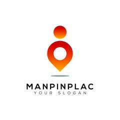 man pin place logo