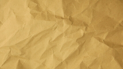 Recycle Paper Texture background. Crumpled Old kraft paper abstract shape background with space Yellow crumpled paper for text high resolution.