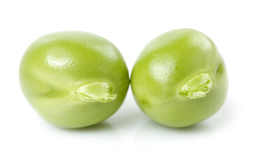 Fresh peas isolated on white background 