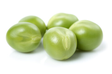Fresh peas isolated on white background 