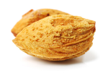 apricot kernel isolated on white background