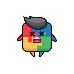 the dead puzzle mascot character