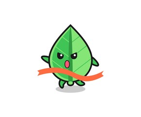 cute leaf illustration is reaching the finish