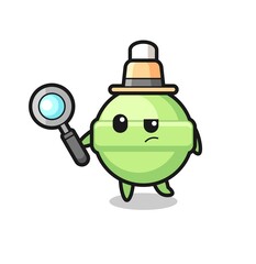 lollipop detective character is analyzing a case