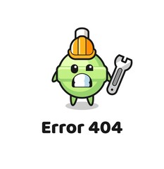 error 404 with the cute lollipop mascot