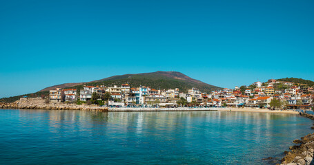 Fototapeta na wymiar panoramic view from village in Thassos