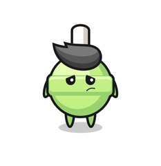 the lazy gesture of lollipop cartoon character