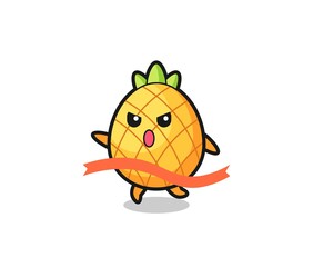 cute pineapple illustration is reaching the finish