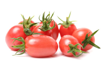 cherry tomatoes on white background 