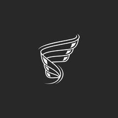 Wings Icon Logo Design Vector