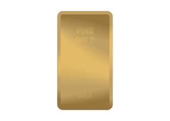Fine gold bar simple illustration