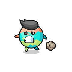 Obraz premium illustration of the bath bombs running in fear