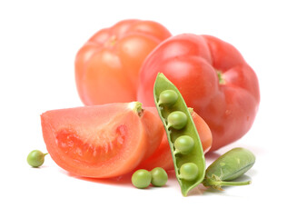 Tomato on white background