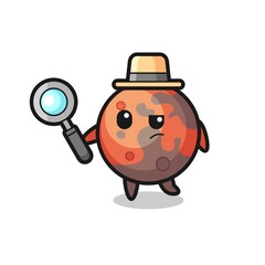 mars detective character is analyzing a case