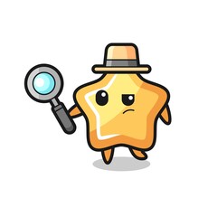 star detective character is analyzing a case