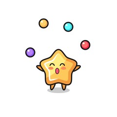 the star circus cartoon juggling a ball