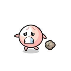 illustration of the meatbun running in fear