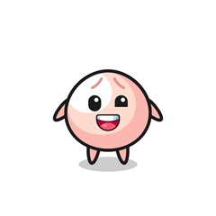 illustration of an meatbun character with awkward poses