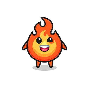 illustration of an fire character with awkward poses