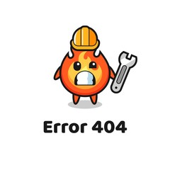 error 404 with the cute fire mascot © heriyusuf