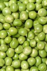 Fresh peas isolated on white background 