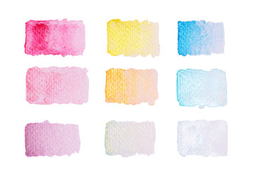 Set of glitter colorful hand paint background